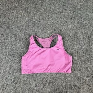 Nike Dri-Fit Swoosh Sports Bra Women's Small‎ Pink Racerback Mesh Compression